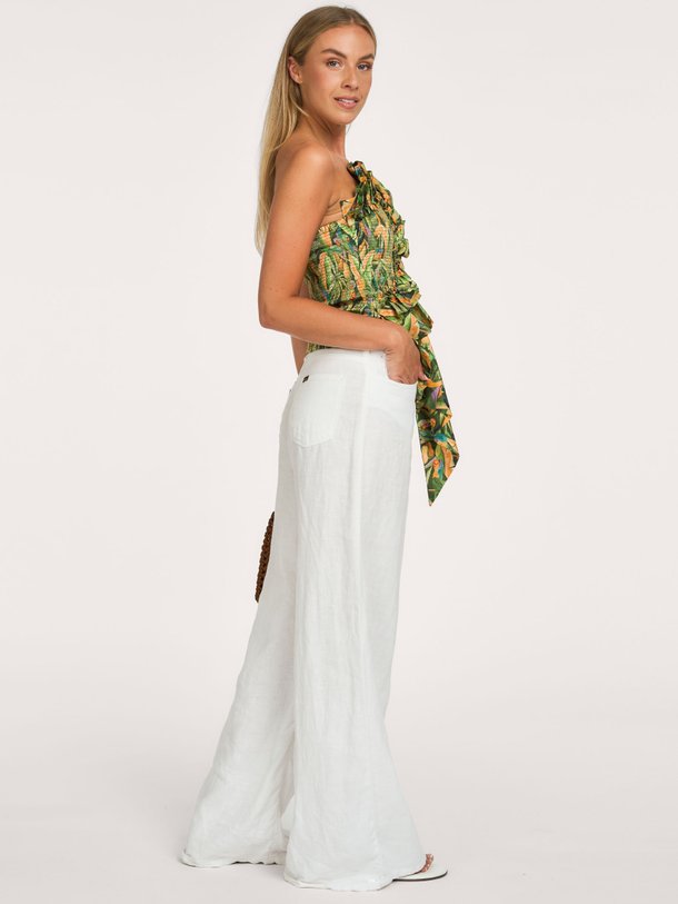 Parrots, katoenen strapless top met print