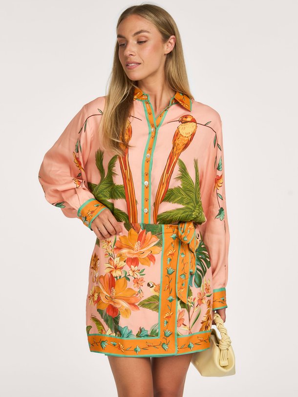 Birds, viscose overslag rok