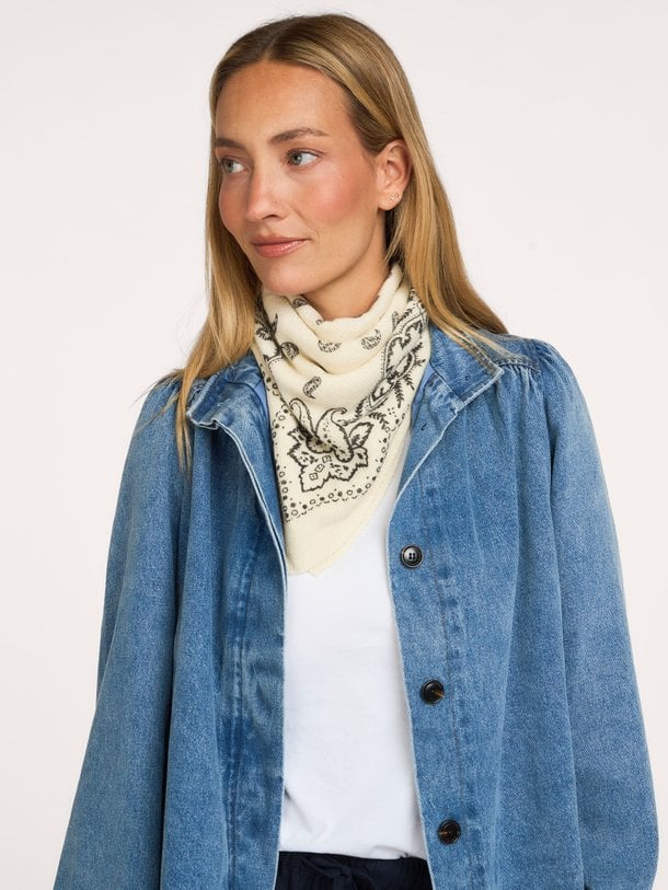 Adelina Paisley Knit Scarf Adelina, cashmeremix sjaal