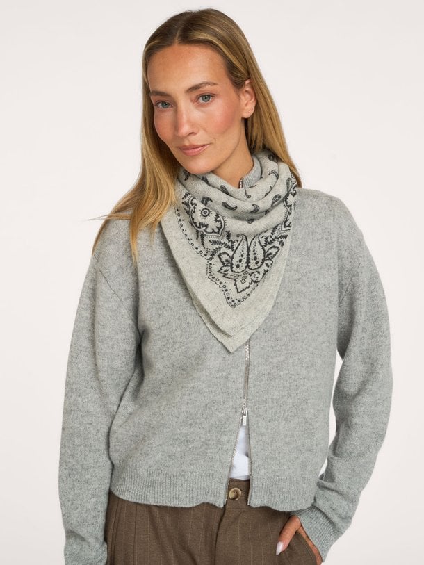 Adelina Paisley Knit Scarf Adelina, cashmeremix sjaal