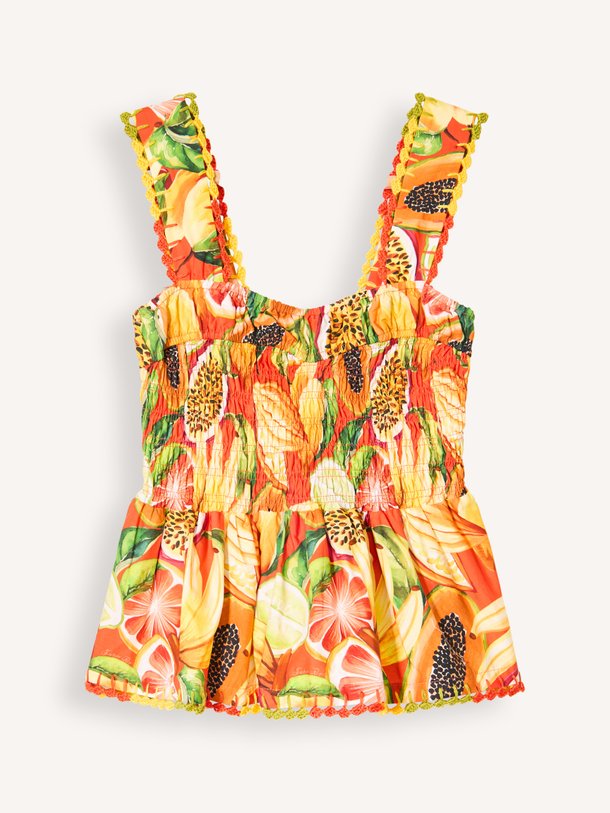 Fruit Garden, katoenen top met print