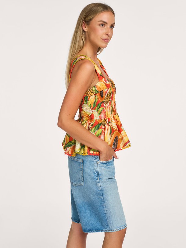 Fruit Garden, katoenen top met print