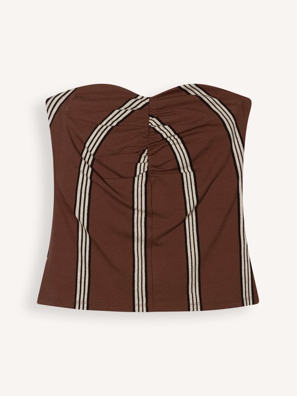 strapless top stripes Organic cottonmix strapless top