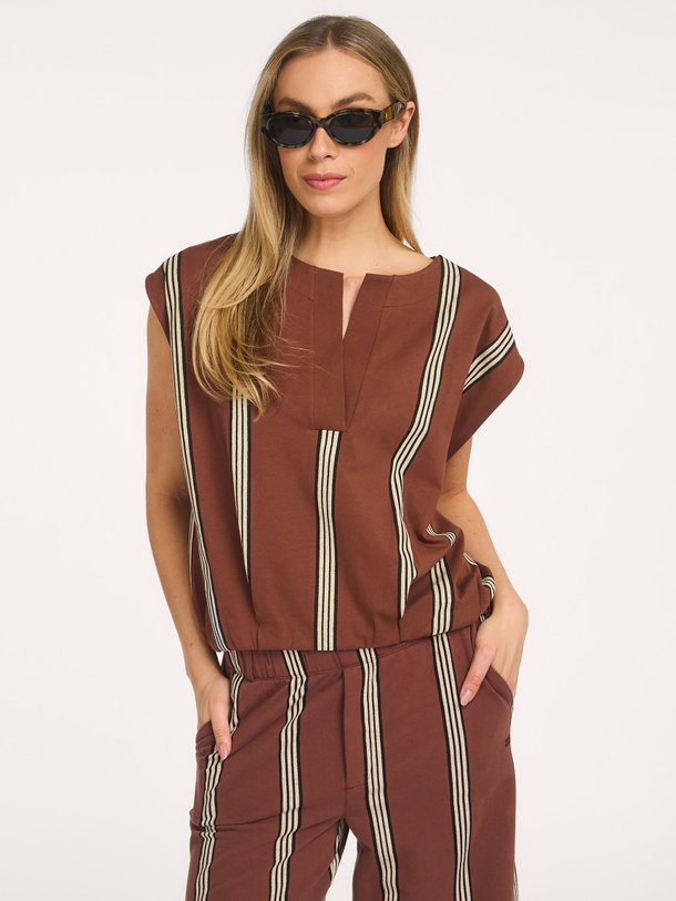 balloon top stripes Organic cottonmix top