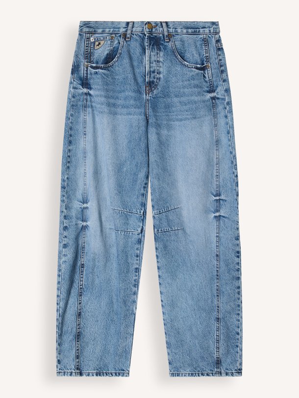 Aliana, mid waist barrel fit jeans