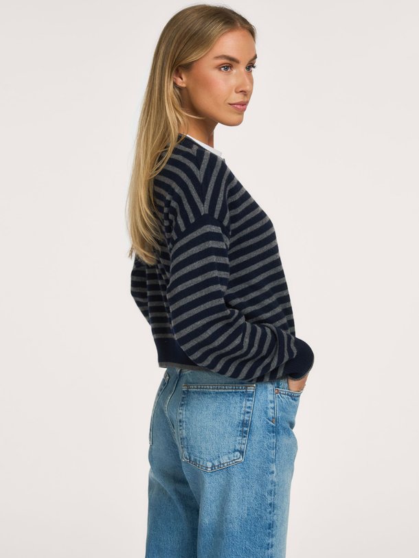 Marit, cashmere gestreept vest