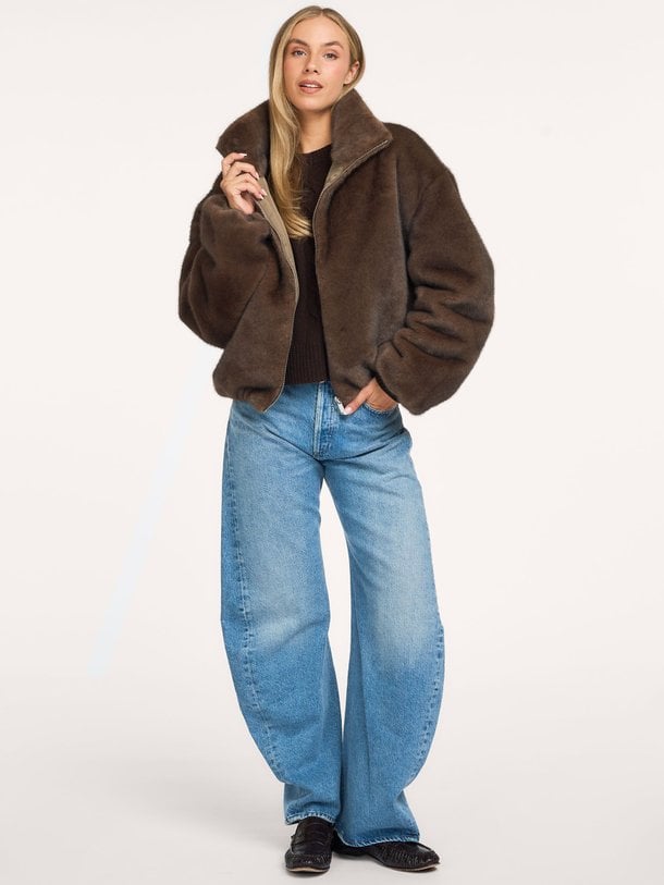 ALLY FAUX MINK JACKET Ally, fake fur jack