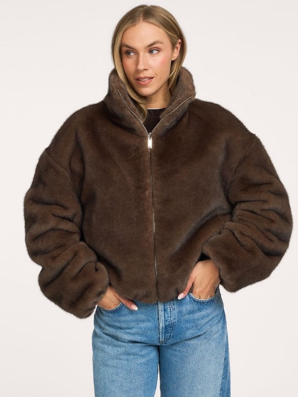 ALLY FAUX MINK JACKET Ally, fake fur jack