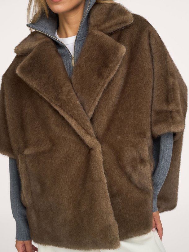 ELIN FAUX MINK CAPE Elin, fake fur cape