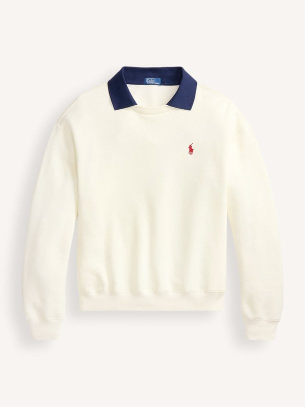 KNIT-SWEATSHIRT Katoenmix polo sweater