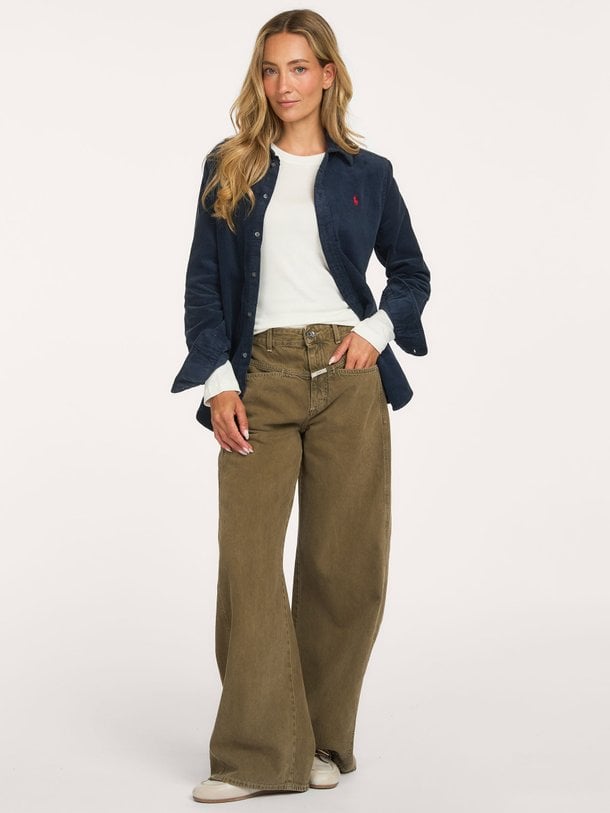 WOVEN-SPORT SHIRT-SHIRT Katoenen ribcord blouse