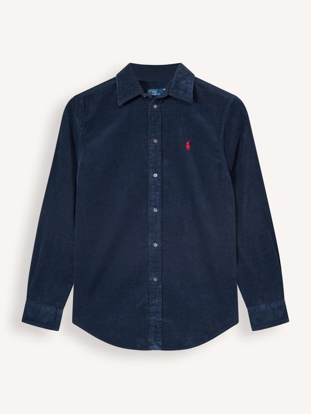 WOVEN-SPORT SHIRT-SHIRT Katoenen ribcord blouse