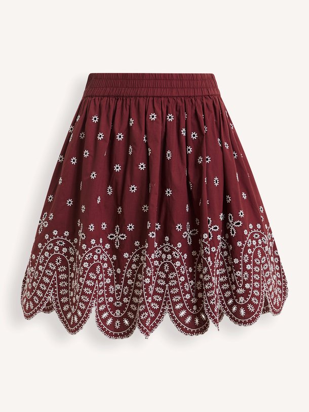 KARTER SCALLOP EDGE MINISKIRT Karter, katoenen rok