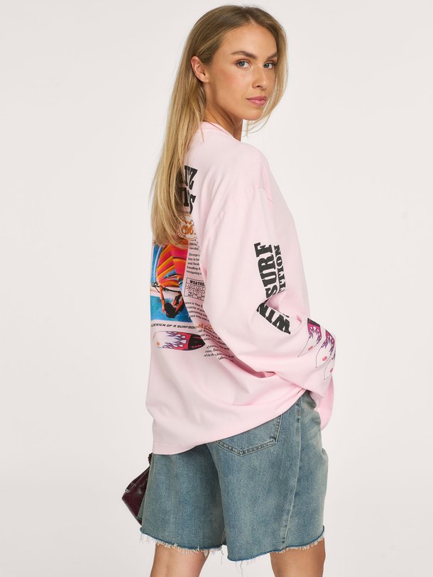 Monica, katoenen logo longsleeve