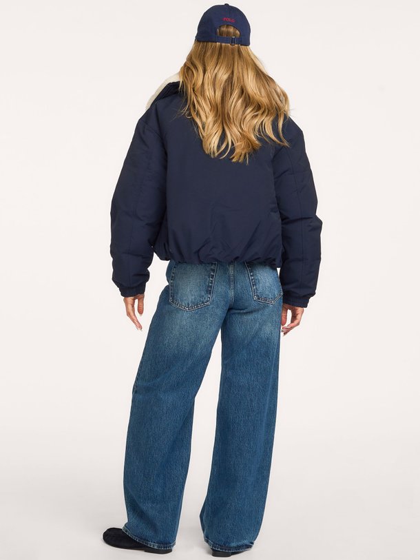 WOVEN-JACKET Geweven gewatteerde jas