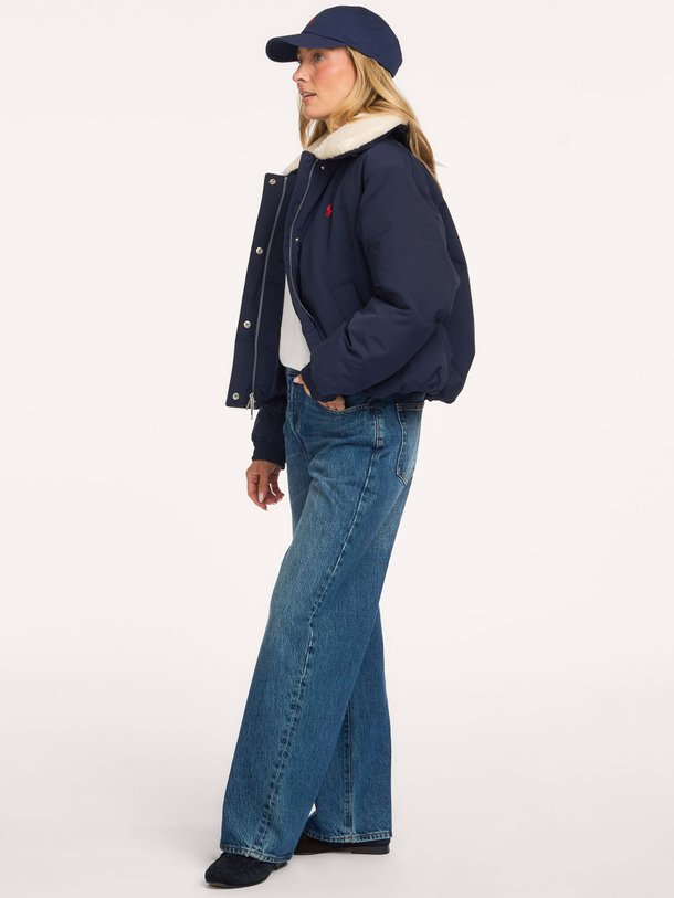 WOVEN-JACKET Geweven gewatteerde jas