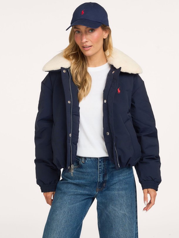 WOVEN-JACKET Geweven gewatteerde jas