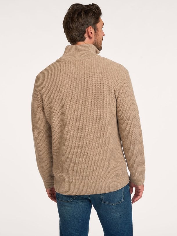 Wollen half zip trui