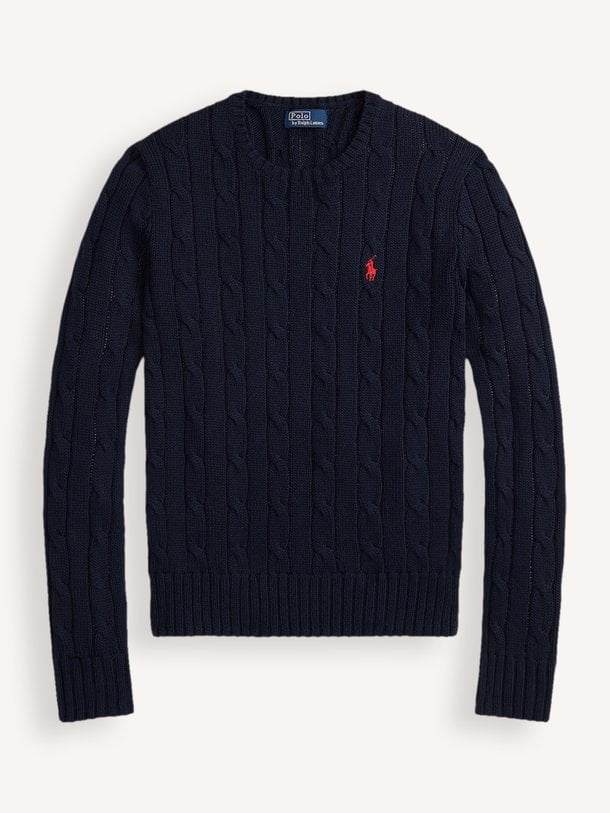 Cashmere mix trui met logo
