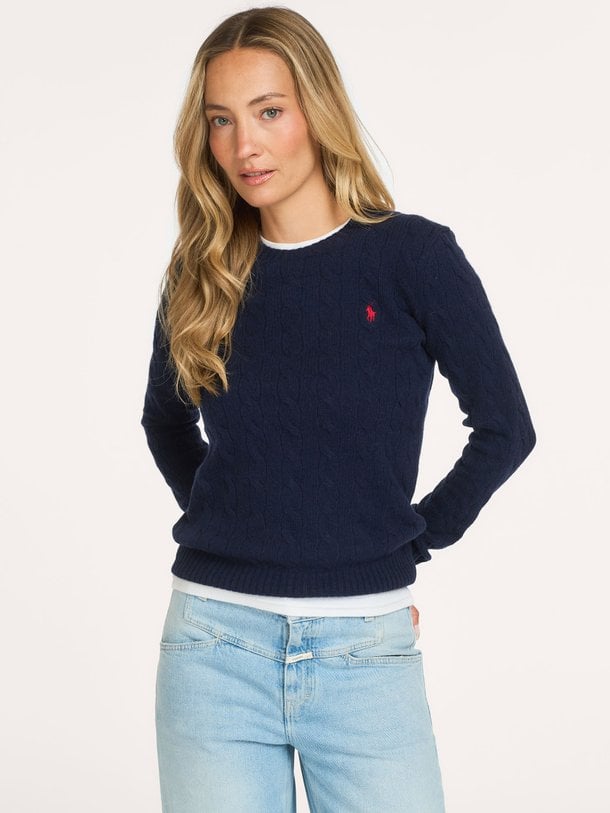Cashmere mix trui met logo
