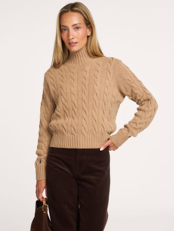 SWEATER-PULLOVER Wol/cashmeremix kabeltrui