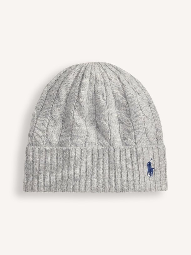 WL CS CBL BN-HAT Cashmere mix muts met logo