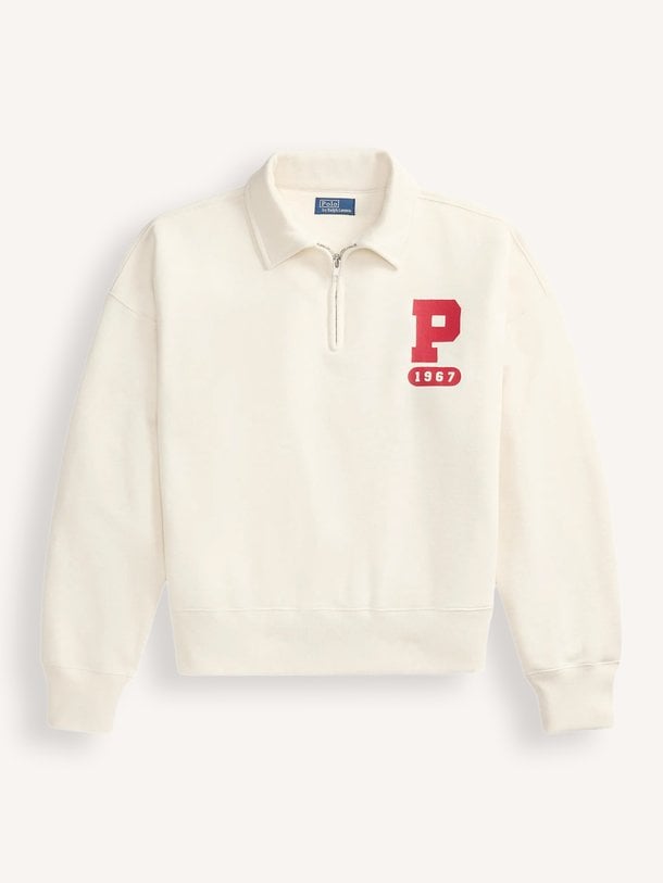 KNIT-SWEATSHIRT Katoenmix half zip