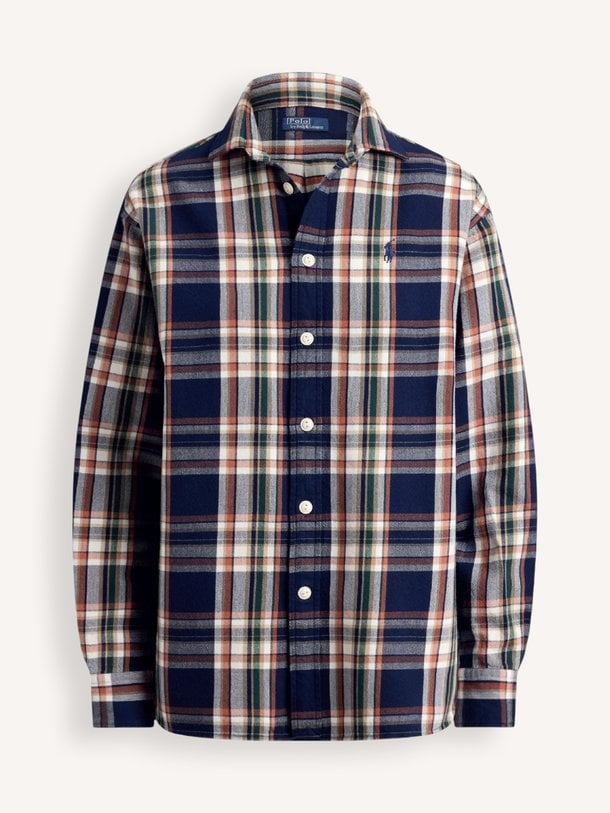 Katoenen geruite blouse
