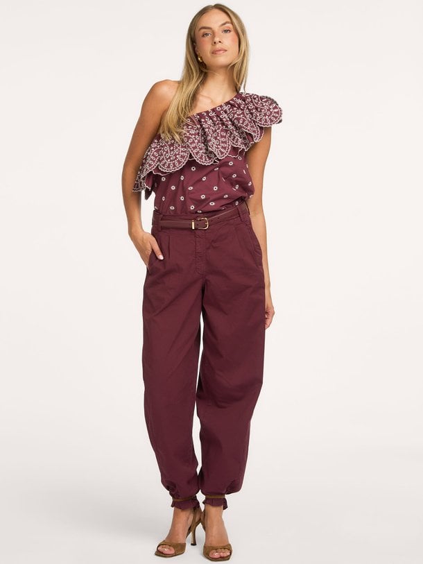 Kath, katoenen one shoulder top