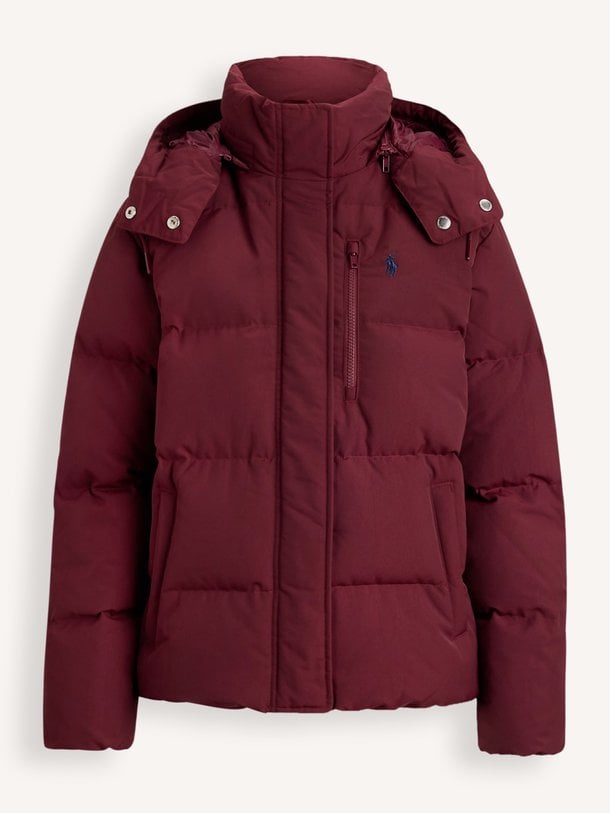 WOVEN-PUFFER-COAT Geweven gewatteerde puffer
