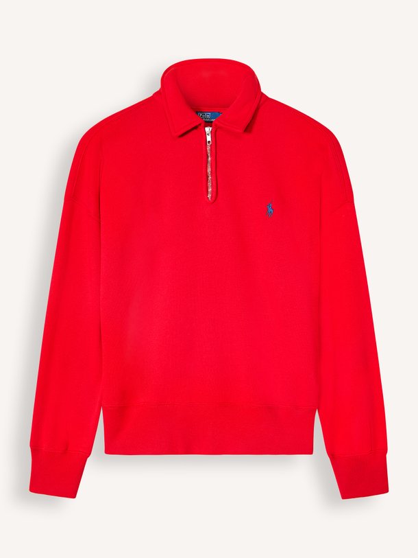 KNIT-HALF ZIP-SWEATSHIRT Katoenmix polo trui