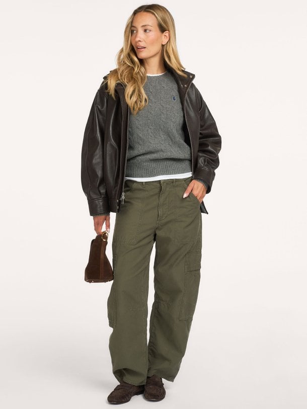 JULIANNA-LONG SLEEVE-PULLOVER Cashmere mix trui met logo
