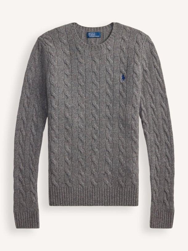 JULIANNA-LONG SLEEVE-PULLOVER Cashmere mix trui met logo