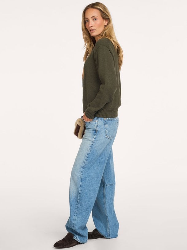 SWEATER-PULLOVER Katoenen gebreide trui