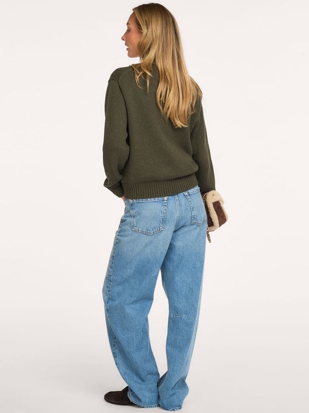 SWEATER-PULLOVER Katoenen gebreide trui