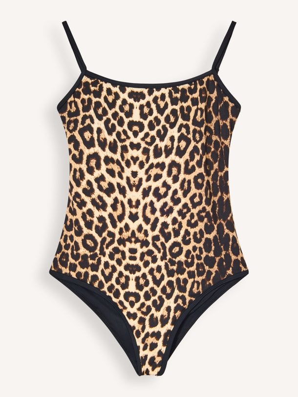 Tessie Contrast Leo Swimsuit Tessie, voorgevormd badpak