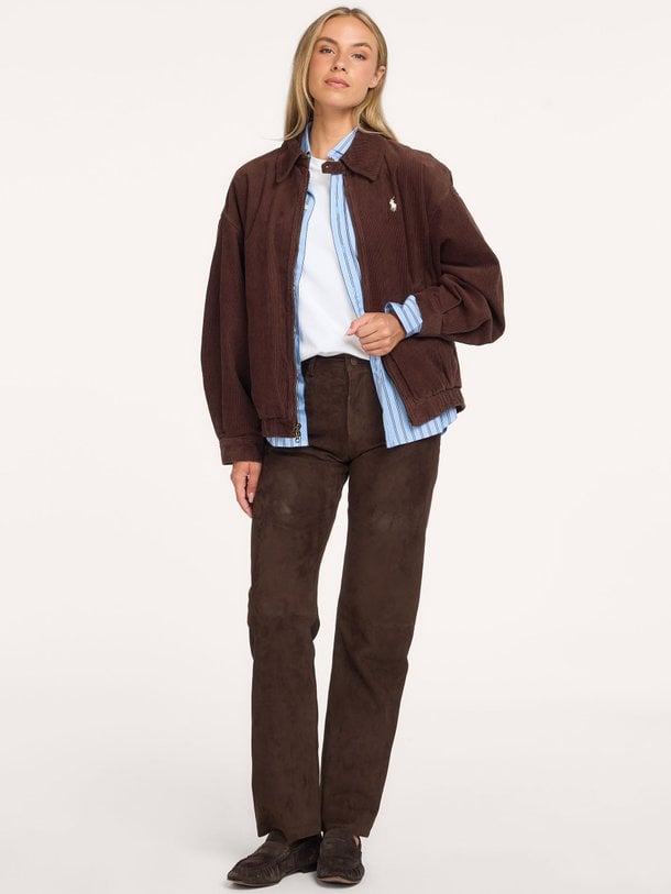 WOVEN-JACKET Katoenen rib jack