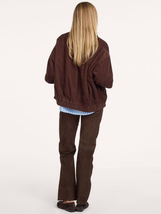 WOVEN-JACKET Katoenen rib jack