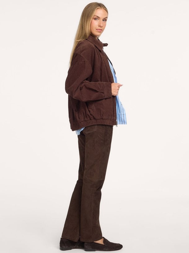 WOVEN-JACKET Katoenen rib jack
