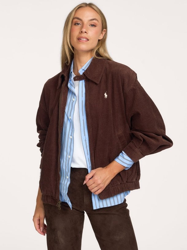 WOVEN-JACKET Katoenen rib jack
