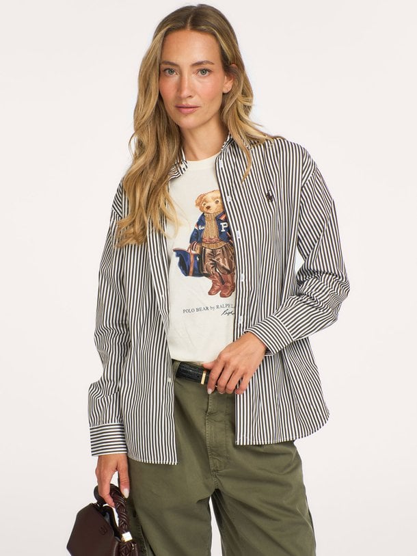 LS RMSY ST-LONG SLEEVE-BLOUSE Katoenen gestreepte blouse