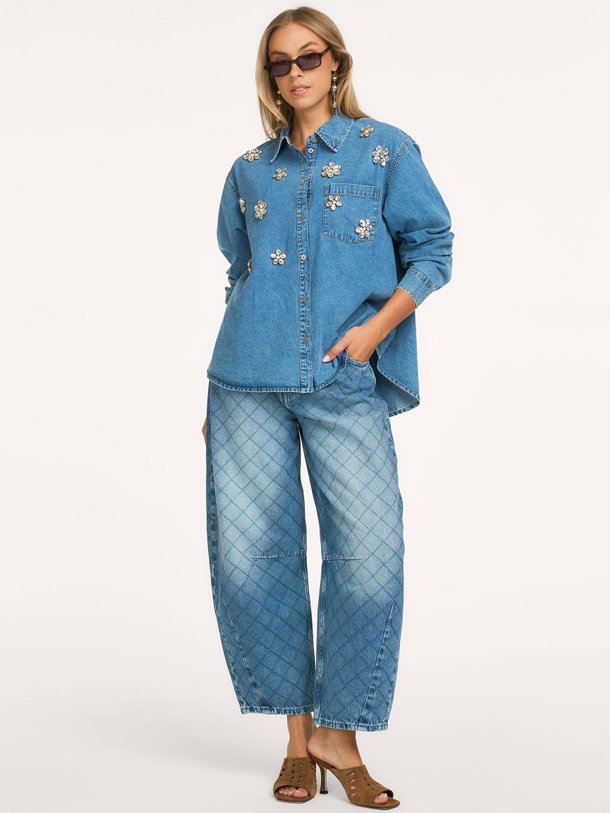 KATSU BARREL LEG JEANS Katsu, high waist barrel fit jeans