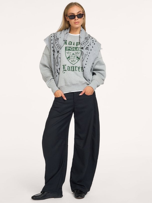KNIT-SWEATSHIRT Katoenmix gemêleerde sweater