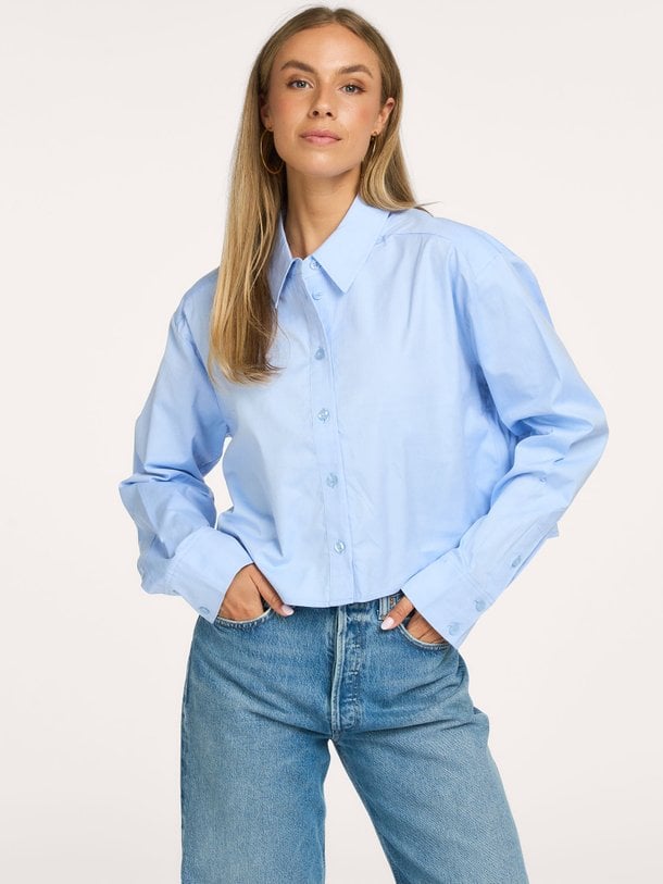 York, organic cotton cropped blouse