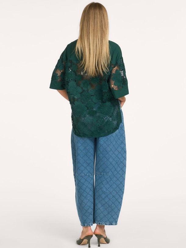 Kali, katoenen blouse met kant