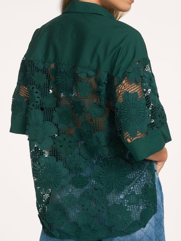 Kali, katoenen blouse met kant