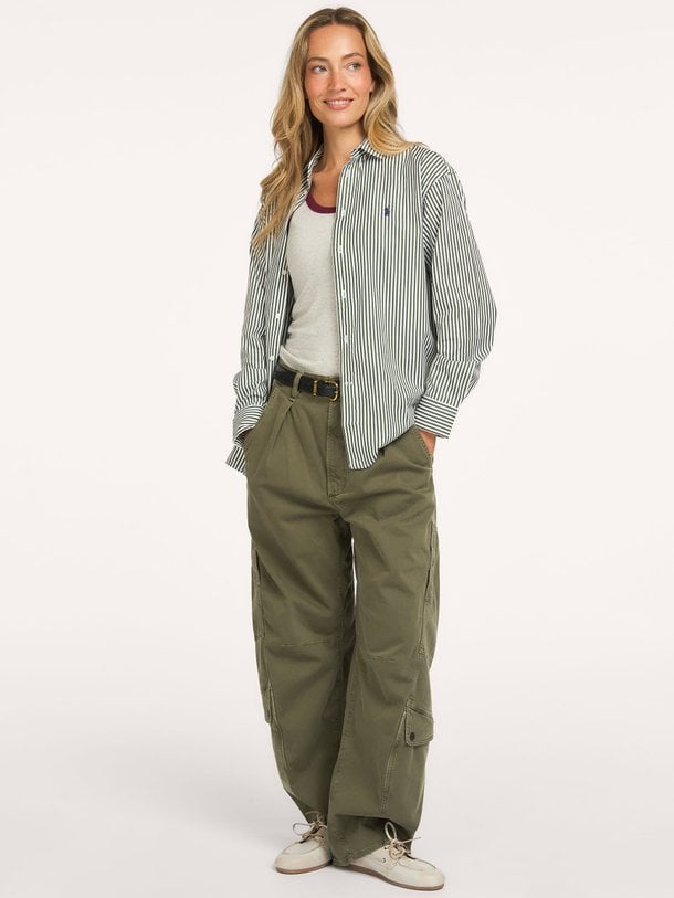 Katoenen gestreepte blouse