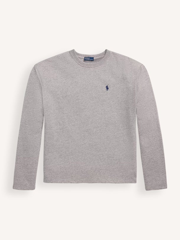 Katoenen gemêleerde longsleeve