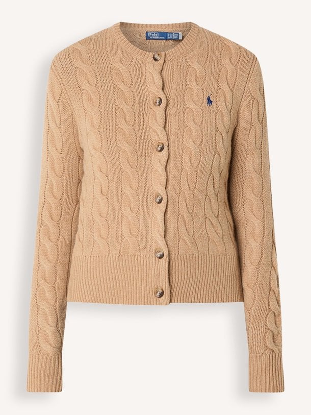 Cashmere mix vest met logo