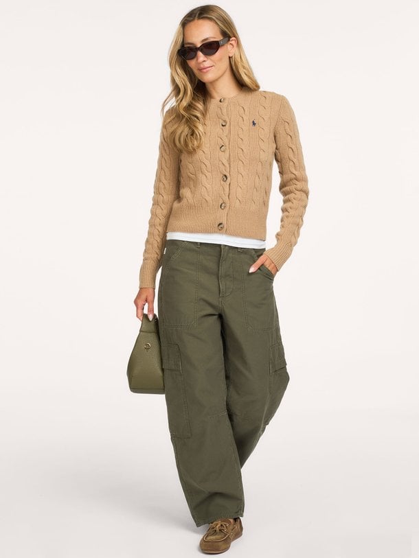 Cashmere mix vest met logo